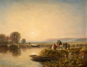 In attesa del traghetto - Mattina, 1851 da David Cox the elder