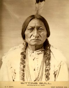 Toro Seduto (1834-1890) capo indiano Dakota Sioux (nome indiano Tatanka Iyotake) fotografia di David F. Barry