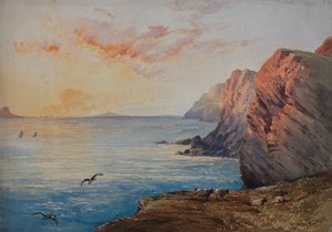 Costa del Dorset al tramonto da David Hall McKewan