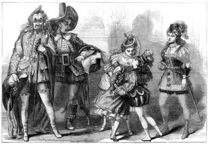 Una scena da The Babes in the Wood, al Covent Garden Theatre, Londra