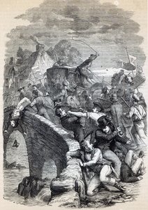 Rivolta elettorale a Hawick, 1837, illustrazione da 