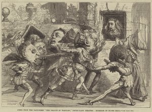Scena dalla Pantomima Il Drago di Wantley, Teatro Drury-Lane, Esterno di Moore Hall da David Henry Friston