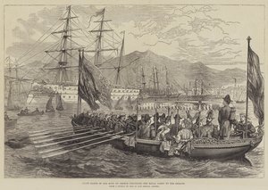 Barca di stato del Re di Grecia che trasporta il gruppo reale al Serapis