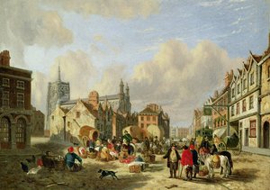 Il mercato del fieno, Norwich, 1825 da David Hodgson