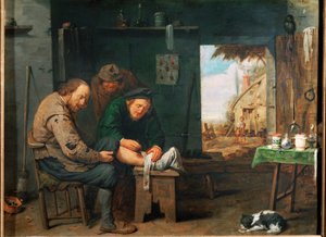 "Il barbiere-chirurgo" (olio su tavola)