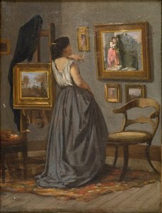 Una signora nello studio