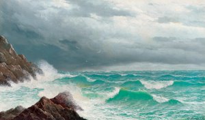 Baia di Fistral, Cornovaglia, 1885
