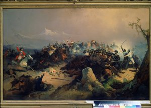 Attacco dei Circassi alla cavalleria russa il 24 maggio 1846 da David Johann Friedrch Koenig