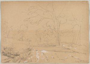 Paesaggio con uomo che pesca, Conway, New Hampshire