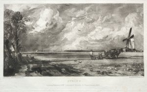 Vari soggetti di paesaggio, caratteristici del paesaggio inglese da quadri dipinti da John Constable, R.A.: Primavera. Un mulino su un comune. Grandinate. East Bergholt, Suffolk
