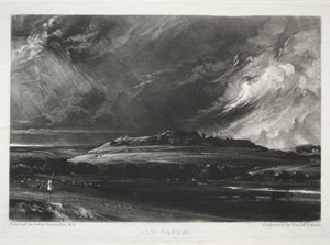 Vari soggetti di paesaggio, caratteristici del paesaggio inglese da quadri dipinti da John Constable, R.A.: Old Sarum da David Lucas