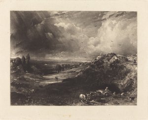 Una brughiera da David Lucas after John Constable