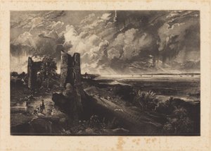 Castello di Hadleigh (Piccola Tavola) da David Lucas after John Constable