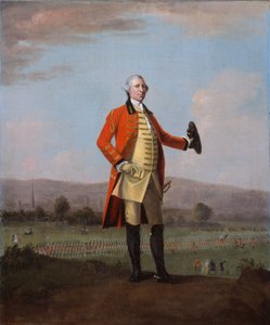 Sir Armine Wodehouse, MP, a una rassegna del suo reggimento vicino a Norwich, circa 1759 da David Morier