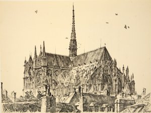 Cattedrale di Amiens, illustrazione da 
