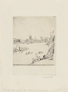 Hammersmith da Thamescote, Chiswick Mall da David Muirhead Bone