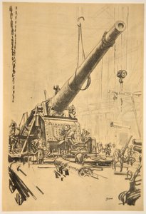 Montare un grande cannone, illustrazione da 