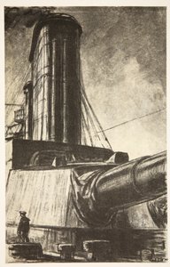 Su un incrociatore da battaglia, illustrazione da 