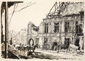 Il Municipio di Peronne, illustrazione da 