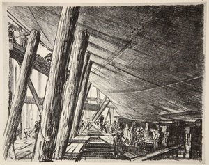 Sotto una nave, illustrazione da 