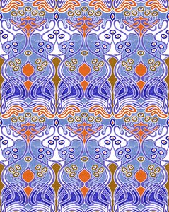 Beauclair Blue Orange, 2018 (tecnica mista digitale)