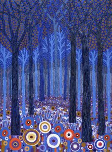 Foresta blu, 2011 (acrilico su tela)