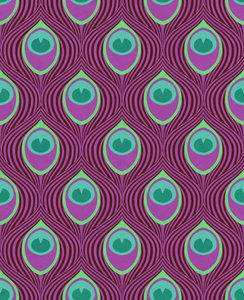 Pavone magenta, 2019 (tecnica mista digitale) da David Newton