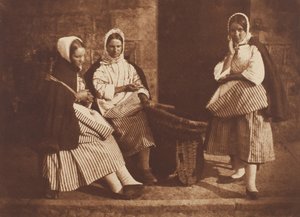 Signora Logan e due donne sconosciute, Newhaven, 1843-47, stampato c. 1916