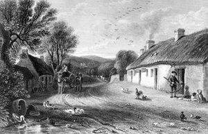 Cottage di Burn, illustrazione da 