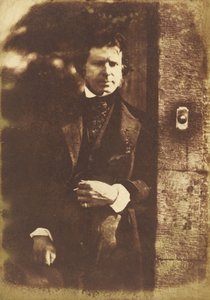 David Octavius Hill al cancello di Rock House, Edimburgo da David Octavius Hill and Robert Adamson