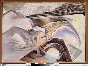 Composizione cubista. Dipinto di David Petrovich Sterenberg (1881-1948)