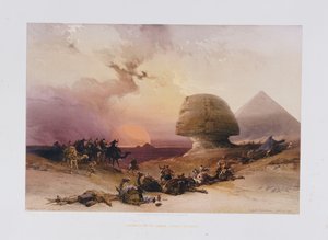 Avvicinamento del Simoom. Deserto di Giza, da "Egitto e Nubia" da David Roberts