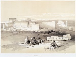 Baalbec (Baalbek) in Libano, disegno realizzato il 05/05/1839 in 