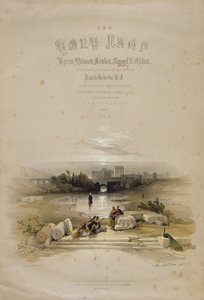 Baalbec dalla fontana, 7 maggio 1839, pagina del titolo del Volume II di 