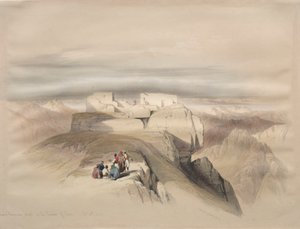 Cappelle cristiane e musulmane sulla cima del Sinai da David Roberts