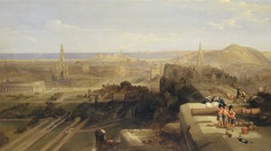 Edimburgo dal castello da David Roberts