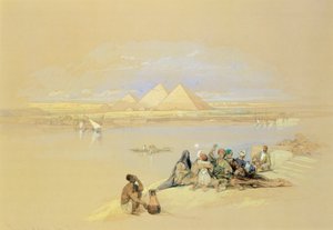 Egitto, Giza, Piramidi, di David Roberts da David Roberts
