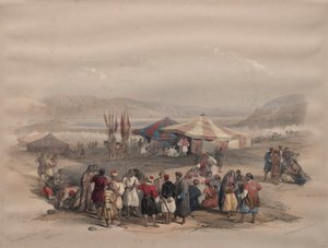 Accampamento di pellegrini, Gerico da David Roberts