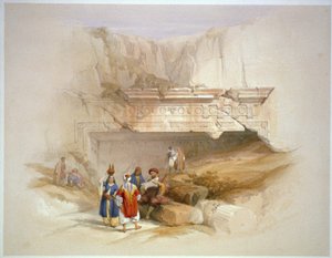 Ingresso alle Tombe dei Re, Gerusalemme da David Roberts