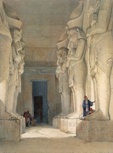 Tempio scavato di Gyrshe, Nubia da David Roberts