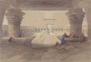 Da sotto il portico del Tempio di Edfu, Alto Egitto da David Roberts