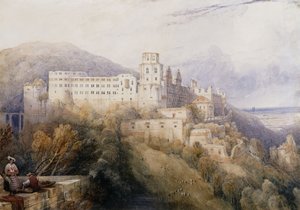 Heidelberg, il palazzo degli Elettori del Palatinato, 1832 da David Roberts