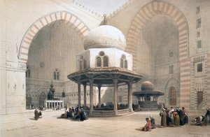 Interno della moschea del Sultano al-Ghuri, Il Cairo, Egitto da David Roberts