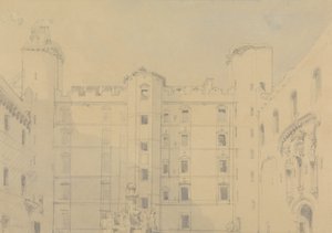 Cortile del Palazzo di Linlithgow, West Lothian da David Roberts