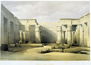 Medinet Abu (Medinet-Habou), Tebe - in "La Terra Santa", Londra 1849