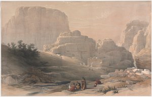 Petra, Estremità Inferiore della Valle, Vista dell