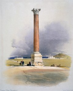 Colonna di Pompeo, Alessandria, XIX secolo da David Roberts