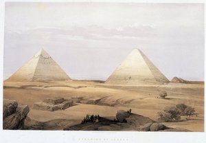 Piramidi di Giza - in "La Terra Santa", Londra 1849 da David Roberts