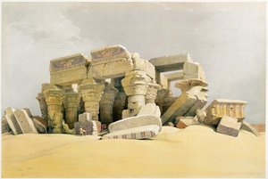 Rovine del Tempio di Kom Ombo, Egitto da David Roberts