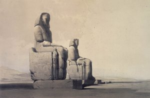 Statue a Tebe, Egitto, c.1845